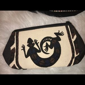 Southwest Stenciled Canvas Cosmetic Bag